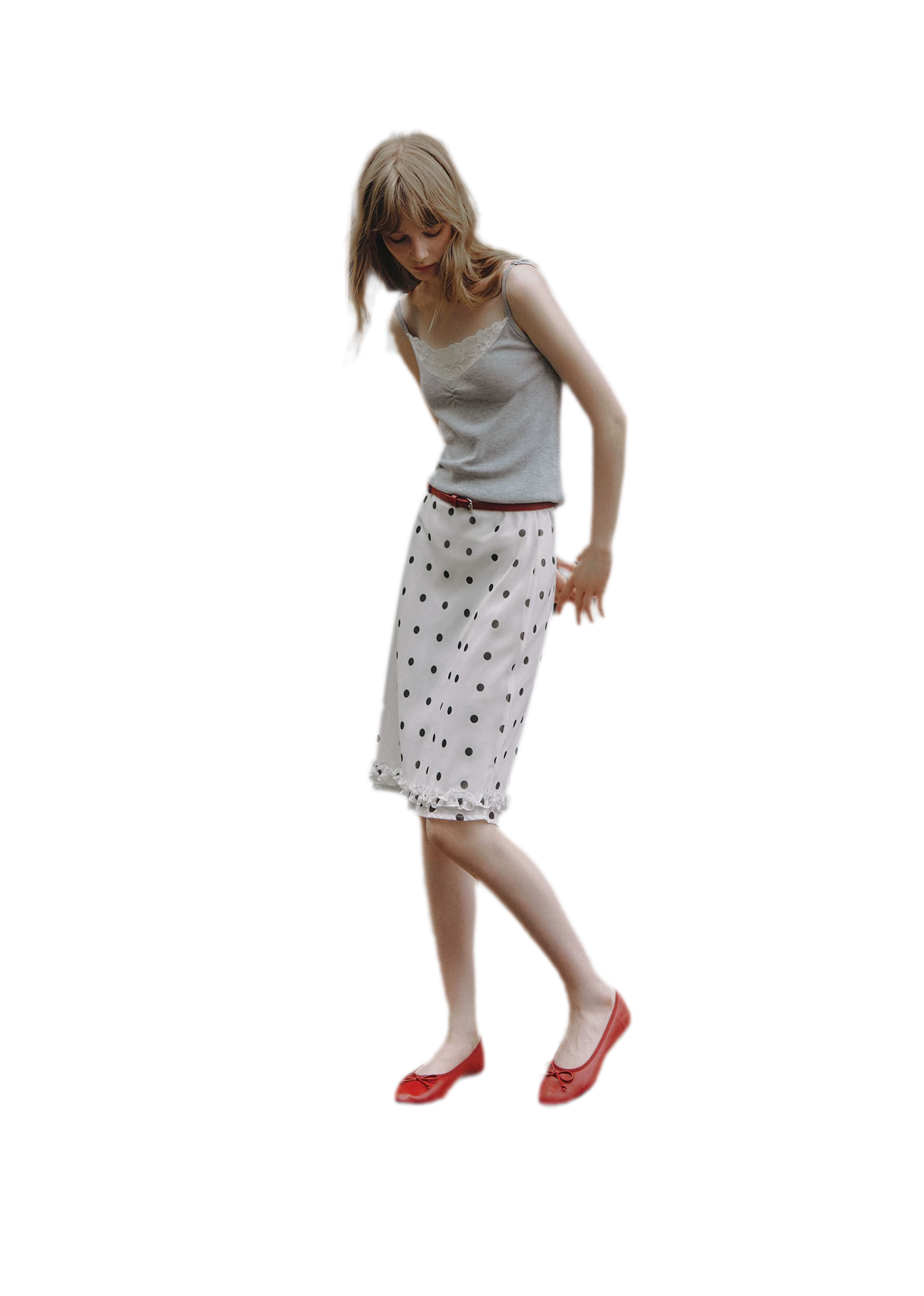 Polka Dot Ruffle Skirt