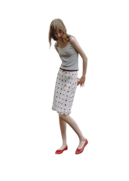 Polka Dot Ruffle Skirt