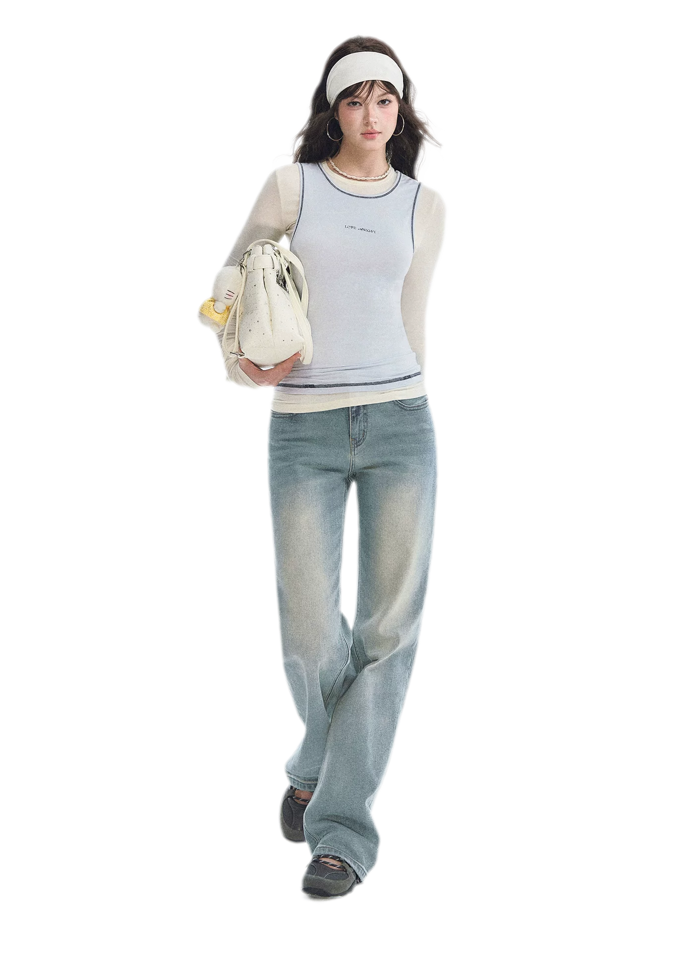 Contrast Trim Layered T-Shirt