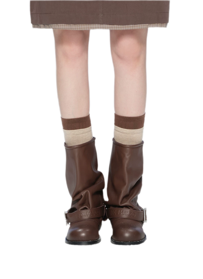 Distressed Slouch Ankle Boots