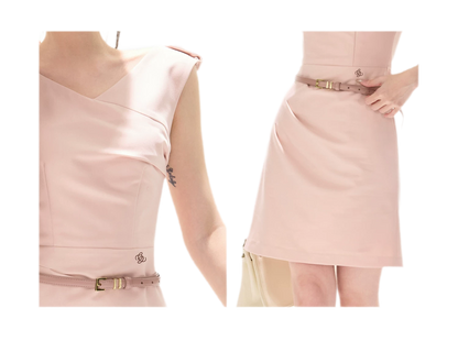 V-Neck Fishtail Mini Dress