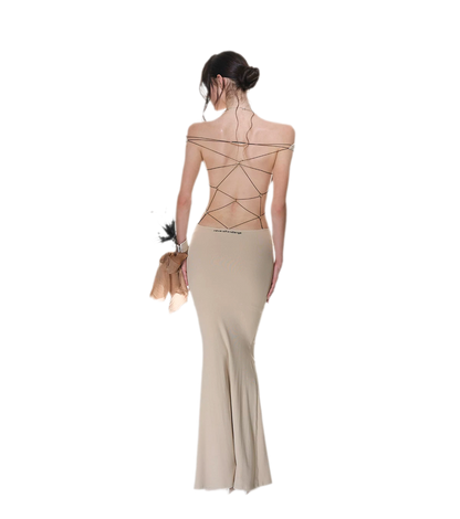 Back Tie Mermaid Dress