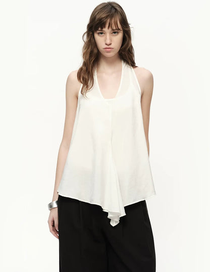 White Lyocell V-Neck Cami