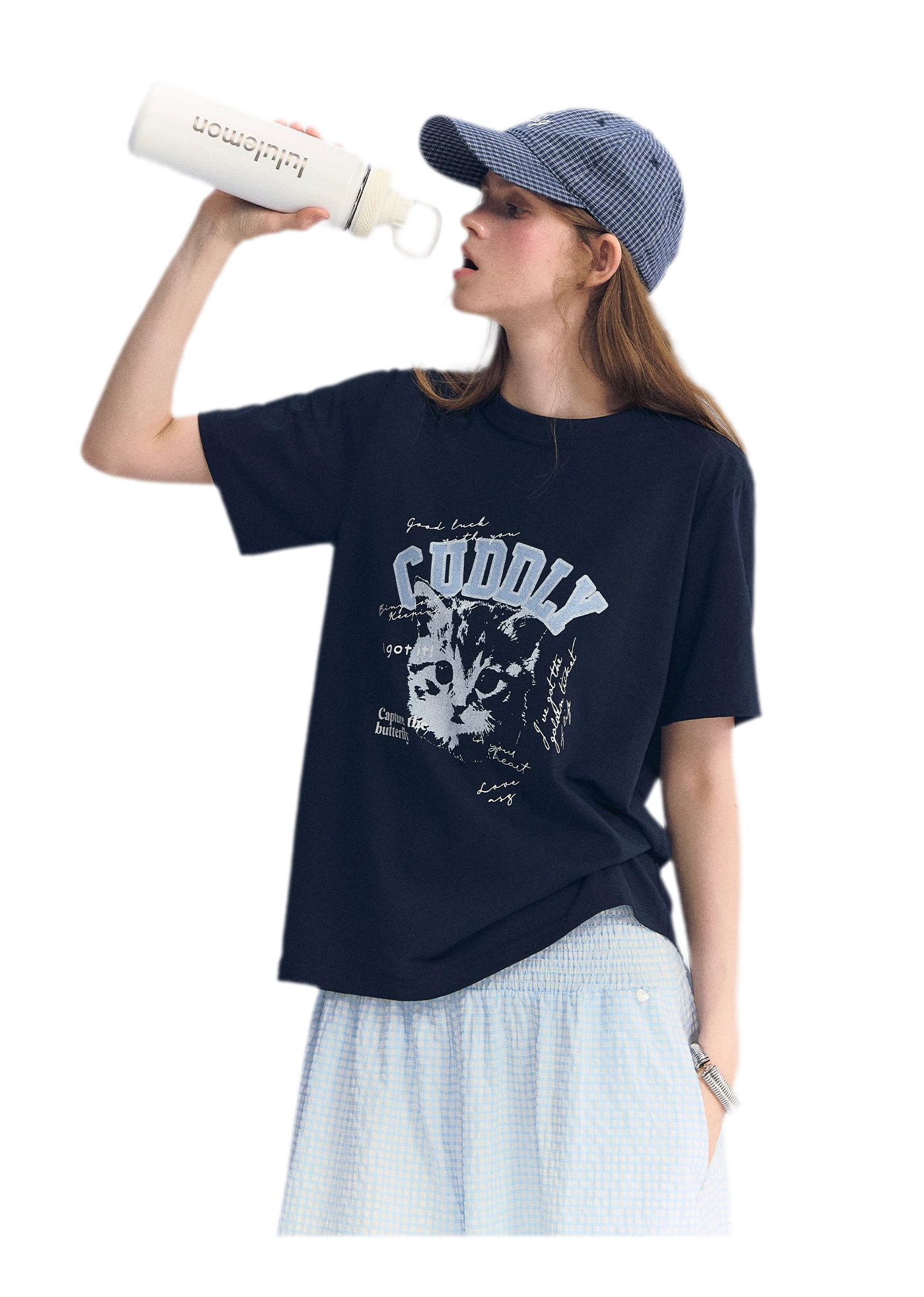 Cat Print Relaxed T-Shirt