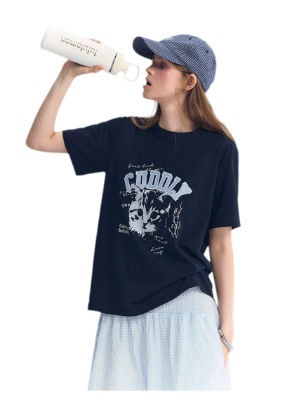 Cat Print Relaxed T-Shirt