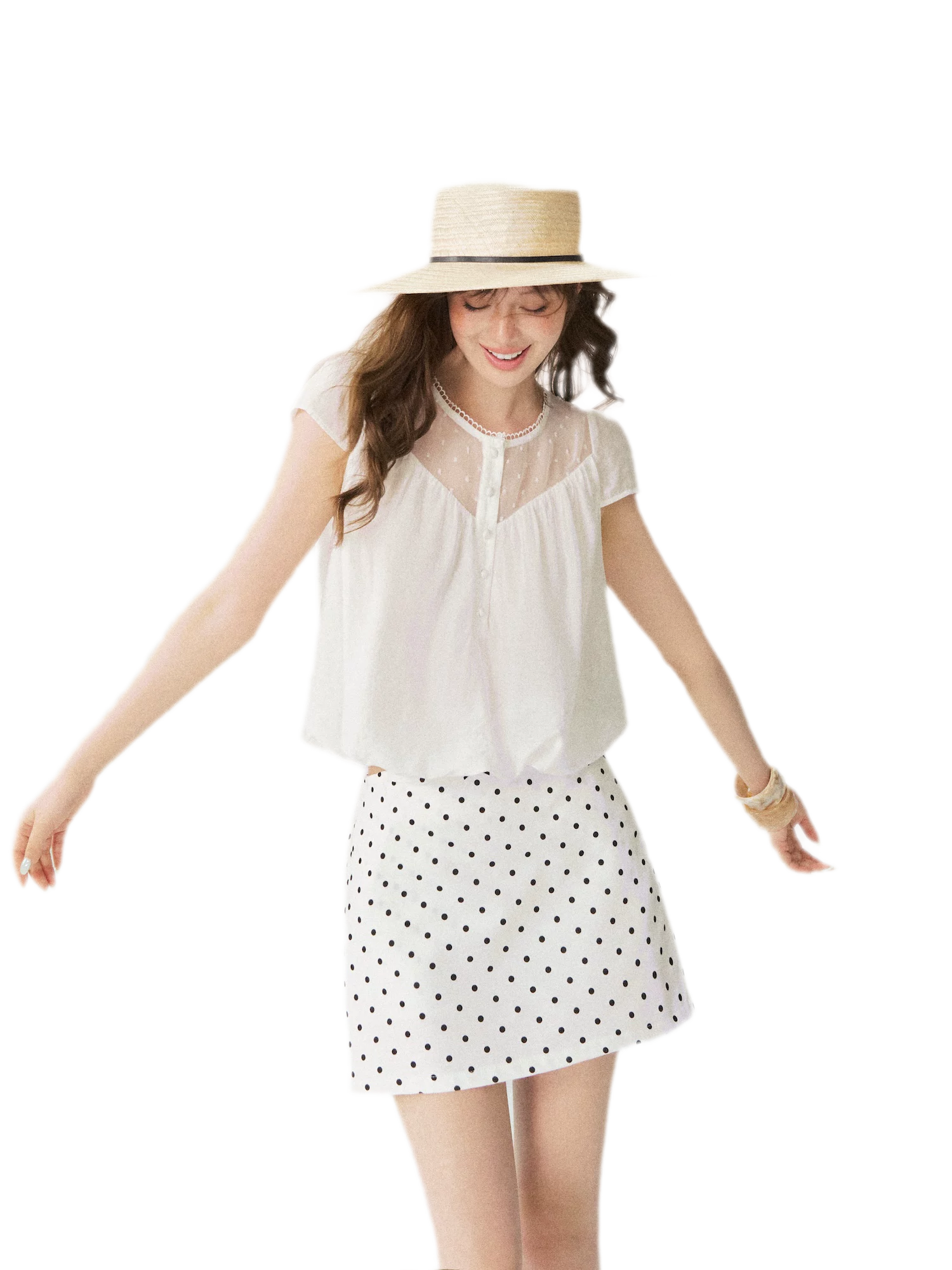 French Puff Short Blouse