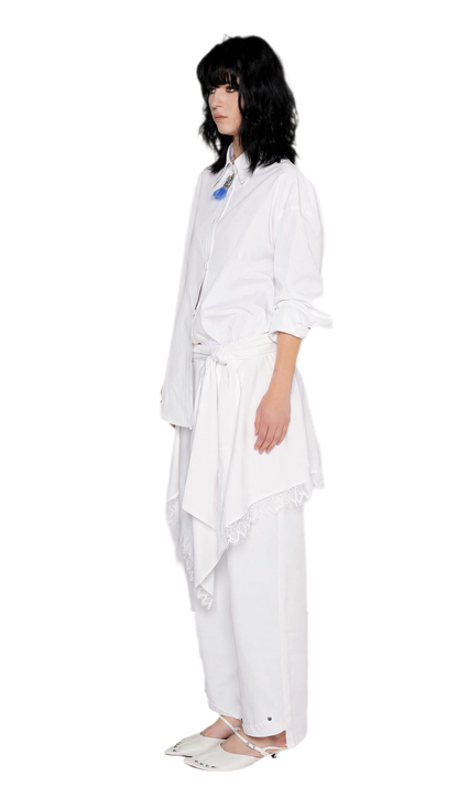 Cotton Blend Cocoon Shirt