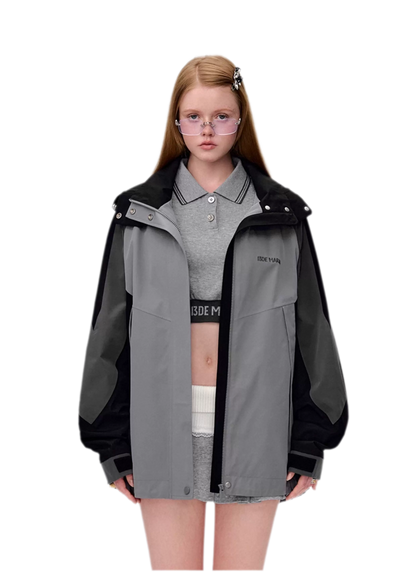 Colorblock Bear Windbreaker