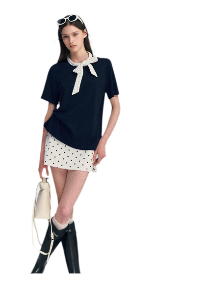 Polka Dot Bow T-Shirt