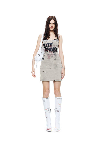 Light Lace Splicing Camisole Dress