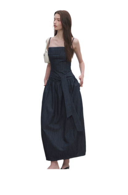 Tie Waist A-Line Dress