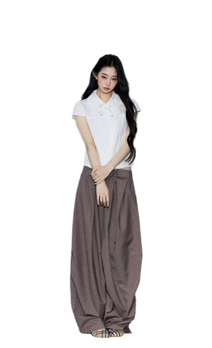 Pleated Wide Leg Pants
