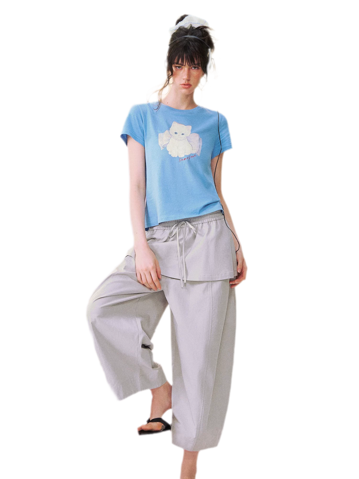 Layered Skirt Balloon Pants