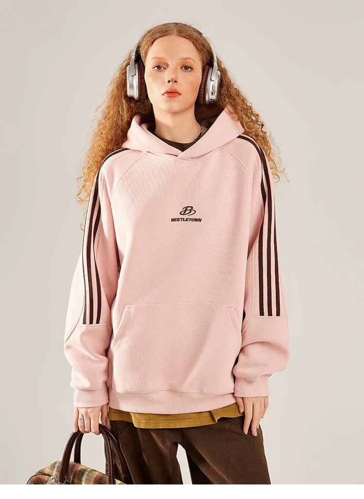 Striped Oversized Pullover Hoodie