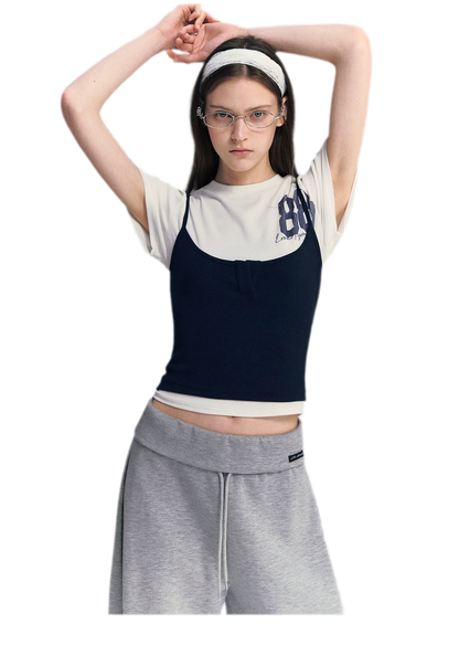 Vintage Layered Raglan Tee