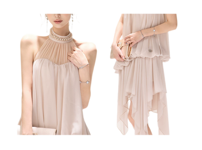 CYNR Pearl Halter Midi Dress – view 7