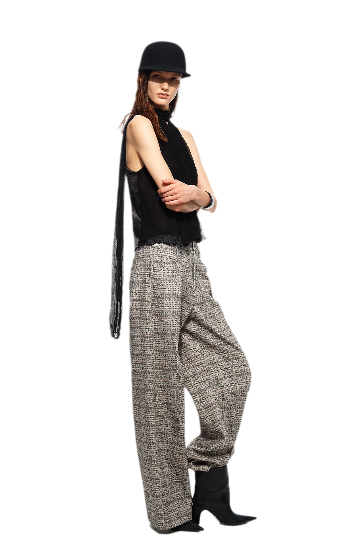 Tie Halter Chiffon Tank