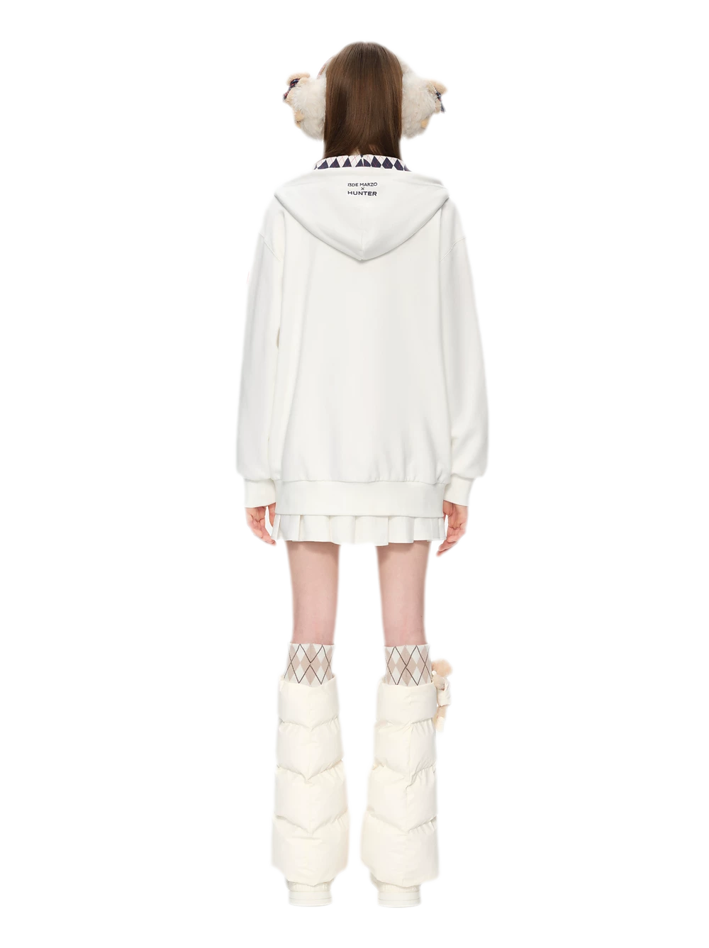 Áo hoodie oversized khóa kéo lót nỉ