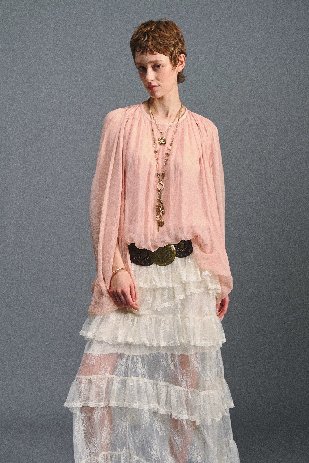 Cape Chiffon Blouse