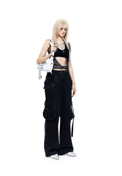 Punk Grunge Reversible Halter Vest