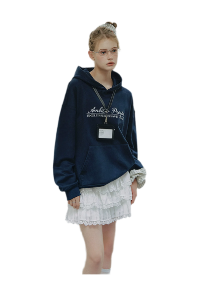 Embroidered Cotton Hooded Sweatshirt