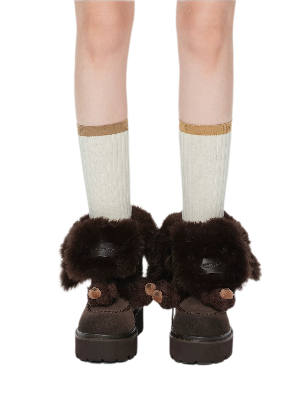 Plush Cuff Chunky Mid-Calf Boots