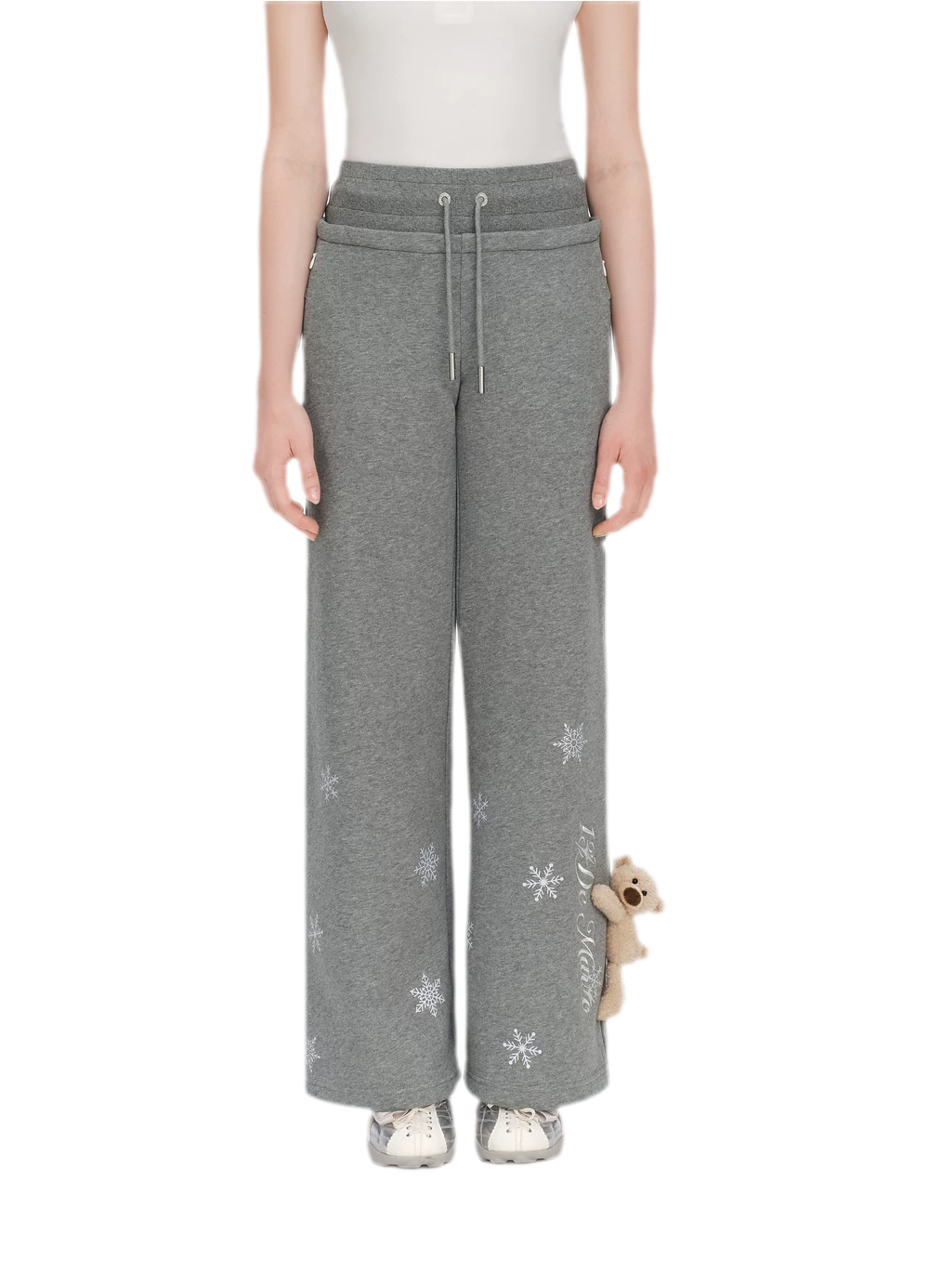 Reflective Gradient Micro-Flare Sweatpants