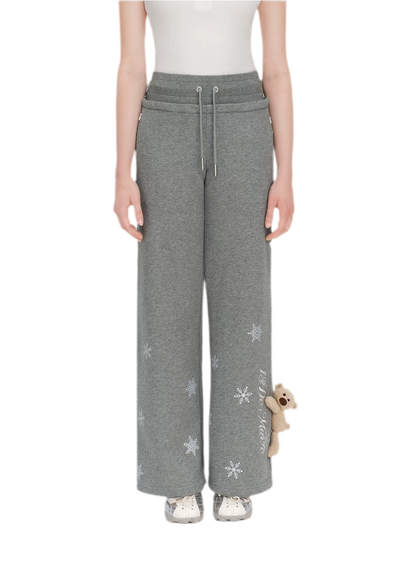 Reflective Gradient Micro-Flare Sweatpants