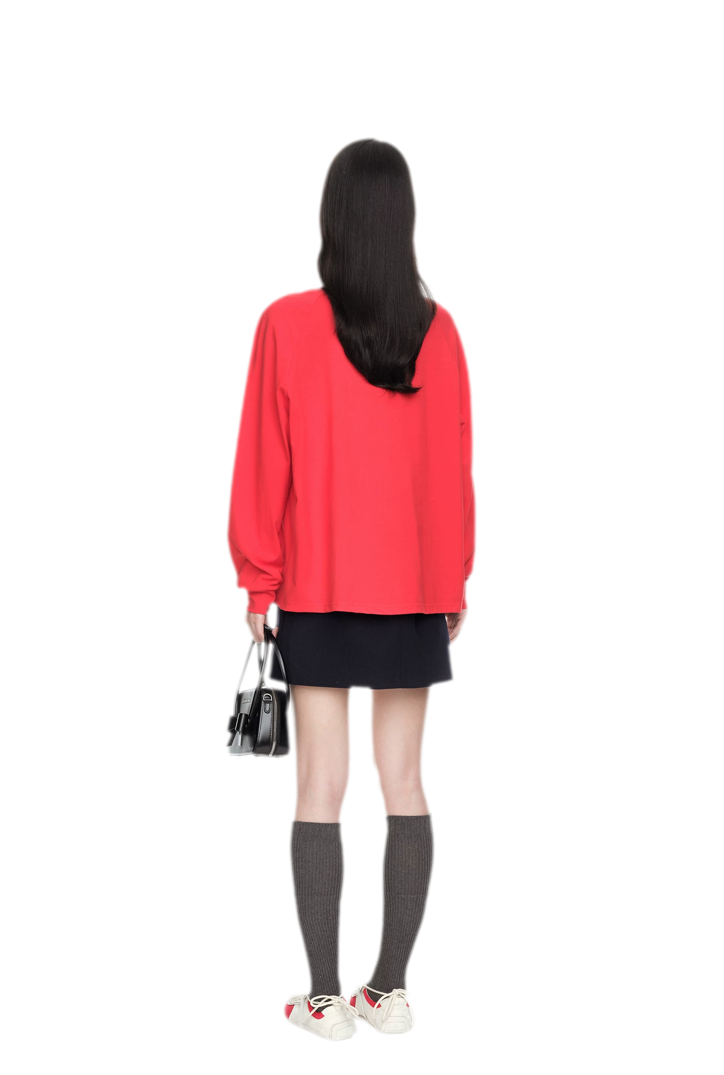 Ruffled Relaxed Cotton Long-Sleeve Tee