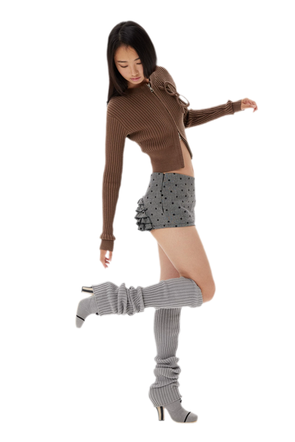 Ruffled Low-Rise Mini Skort