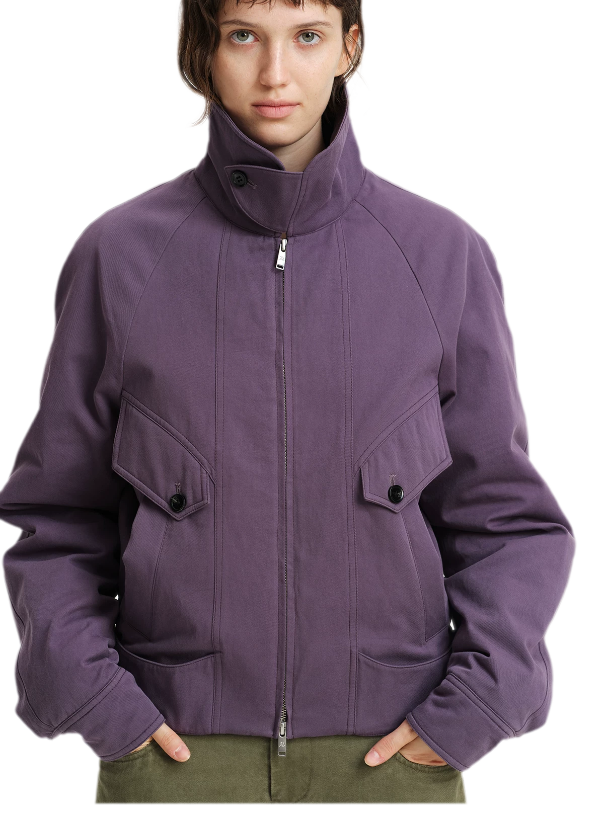 Veste utilitaire courte en coton