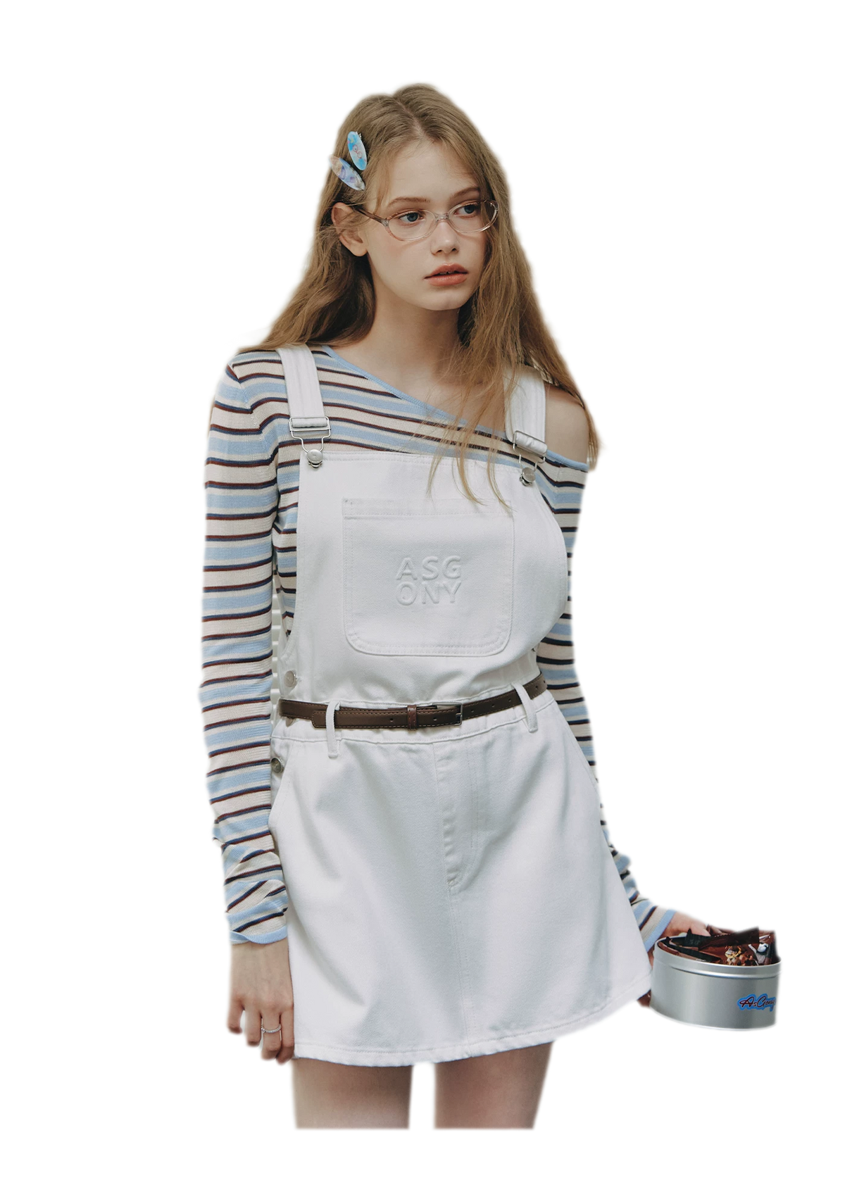 Contrast Stripe Cropped Knit Top