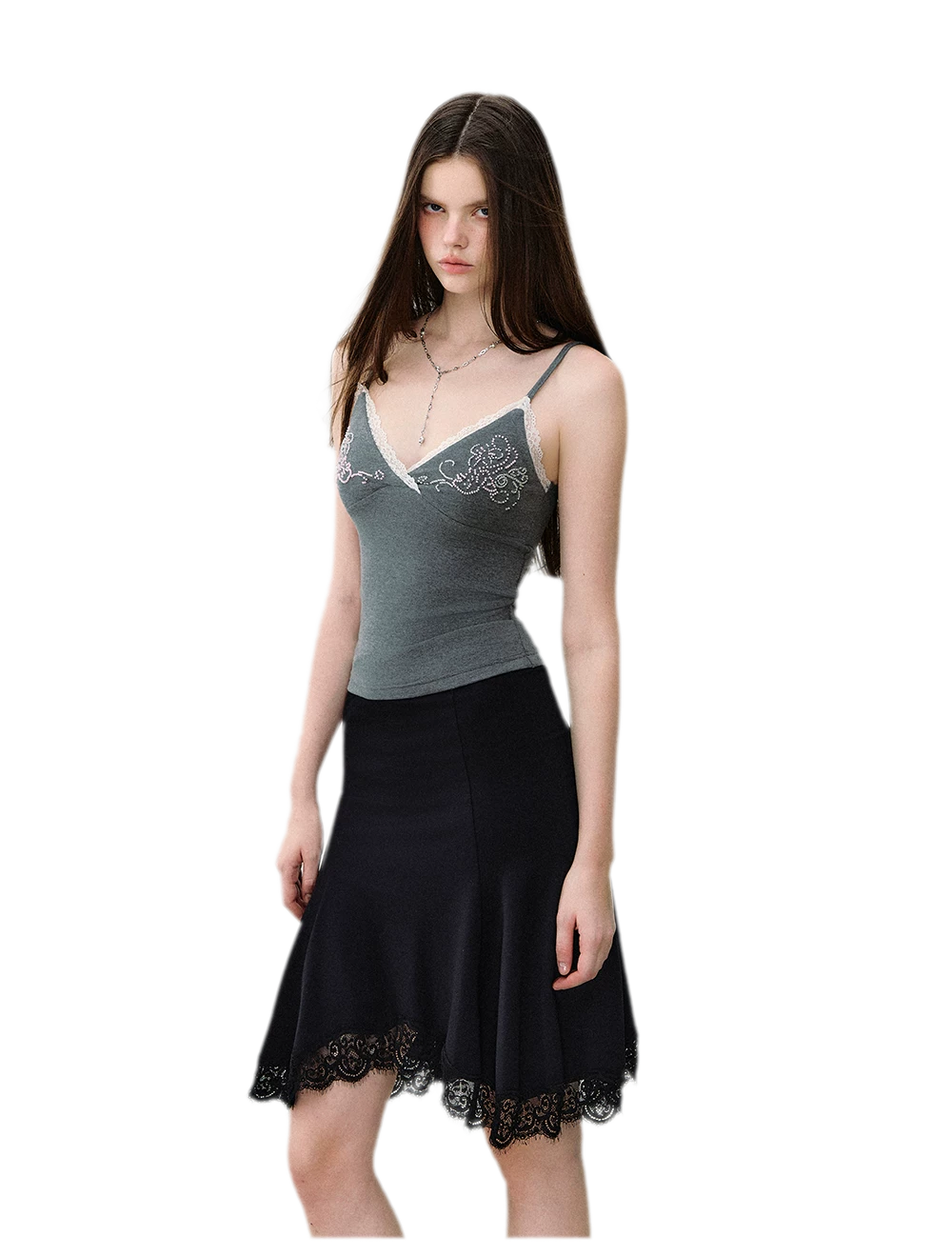 Beaded Lace Camisole Top