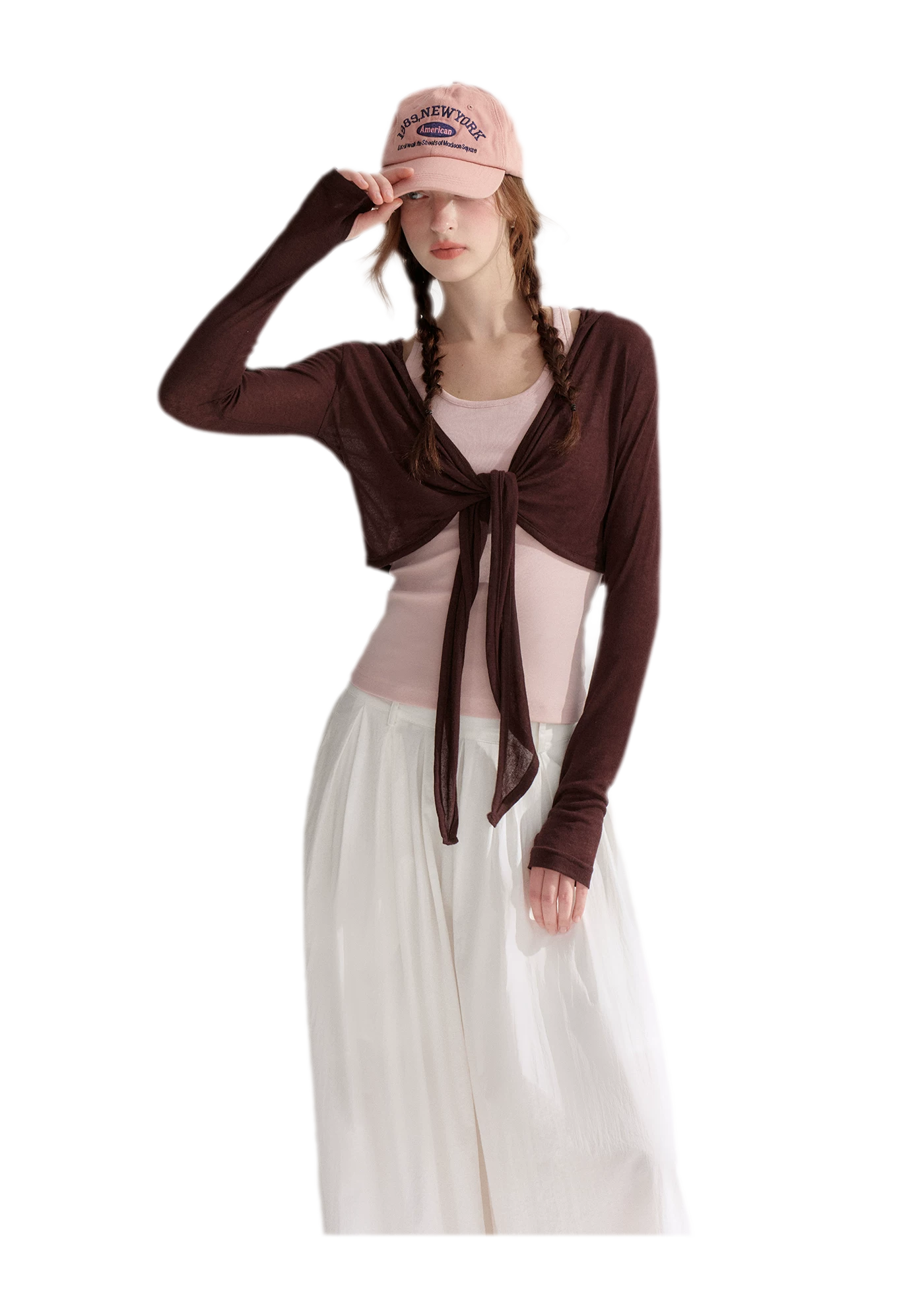 Tie Front Shrug Tank