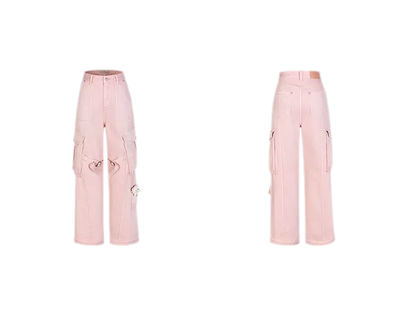 Cotton Cargo Straight Pants