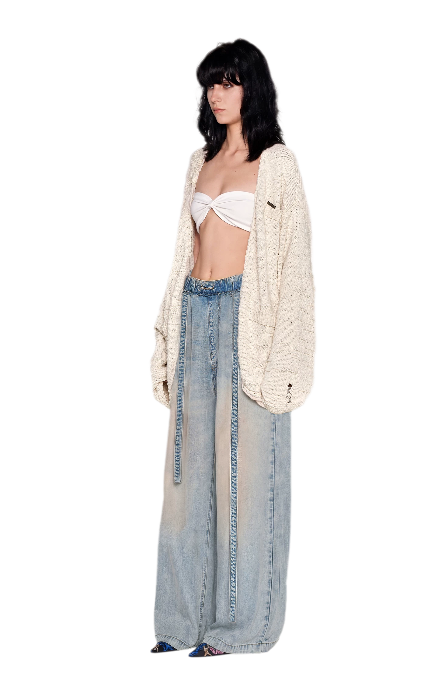 Washed Tencel Wide-Leg Pants