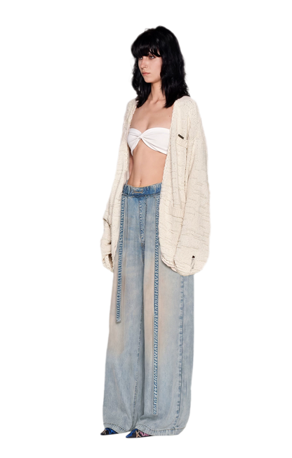 Washed Tencel Wide-Leg Pants