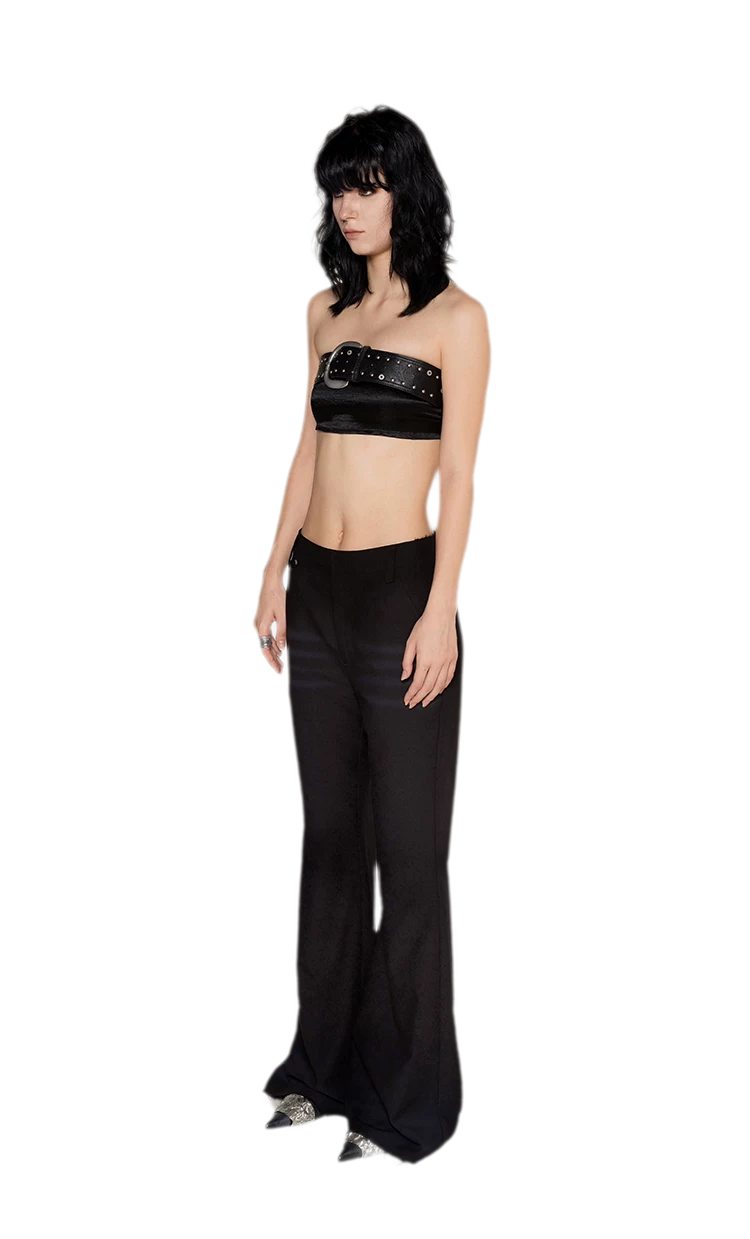 Distressed Studded PU Belt
