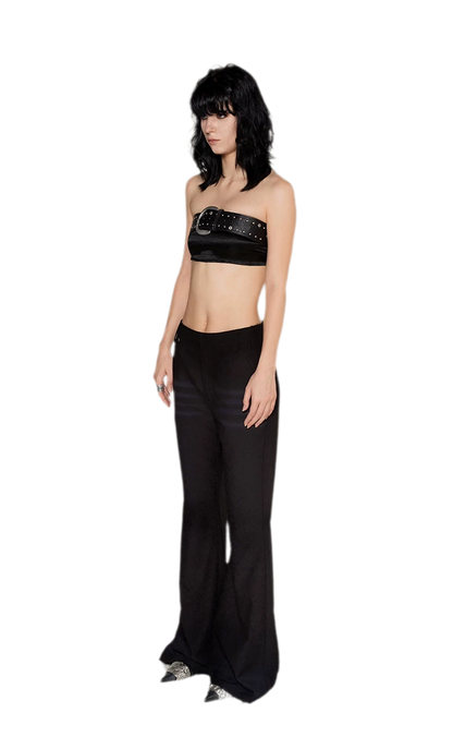Distressed Studded PU Belt