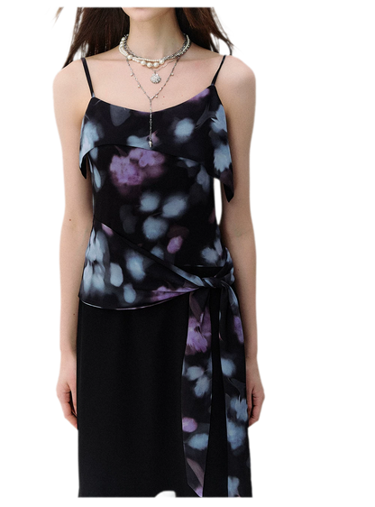 Irregular Tie-Dye Print Dress