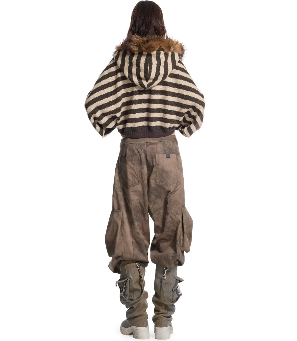 Washed Twill Wide-Leg Pants