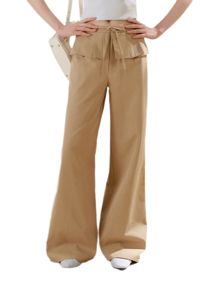 Pleated Wide-Leg Pants