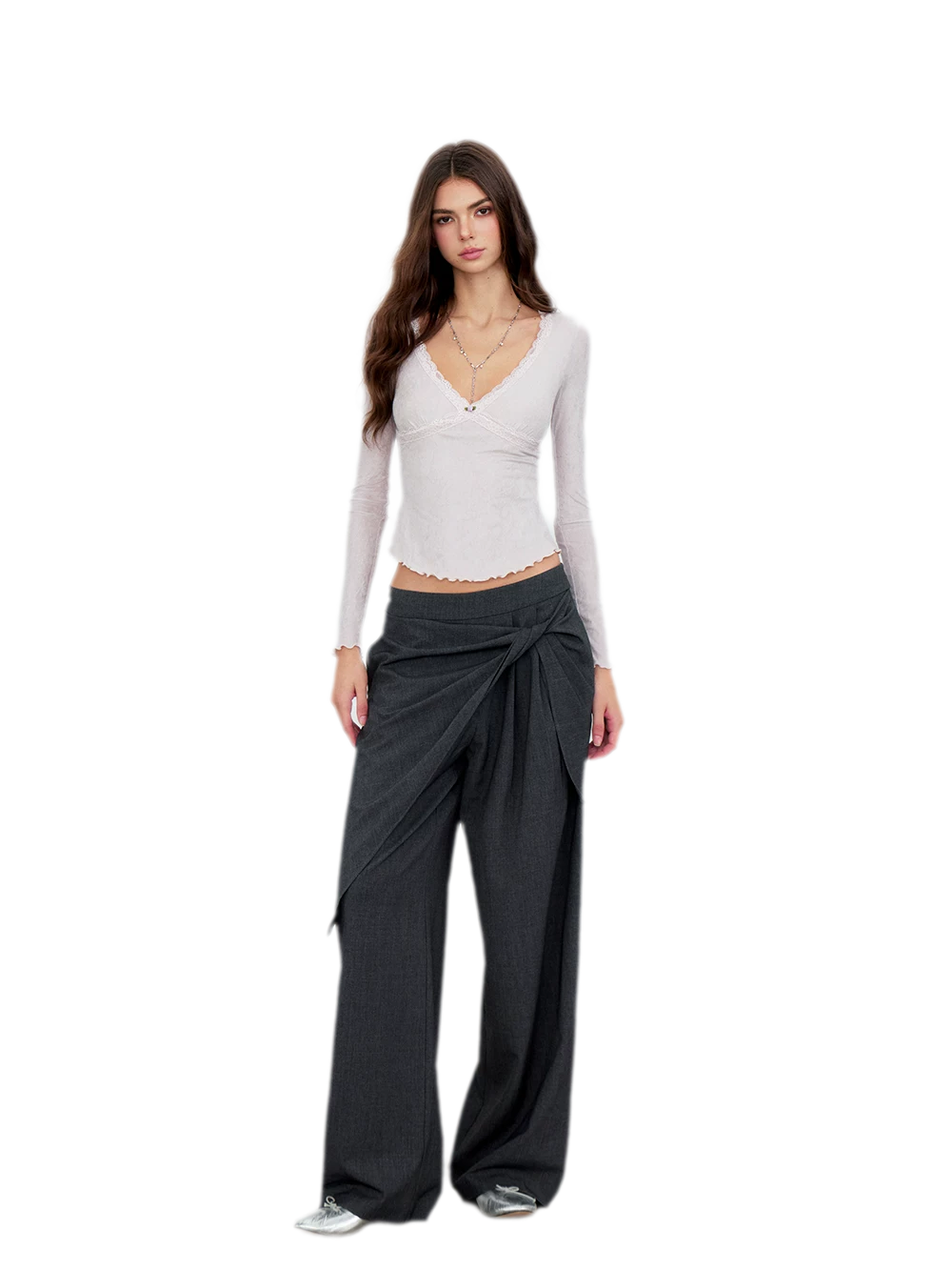 Acetate Velvet Lace Top