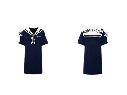 Sailor Collar T-Shirt Dress