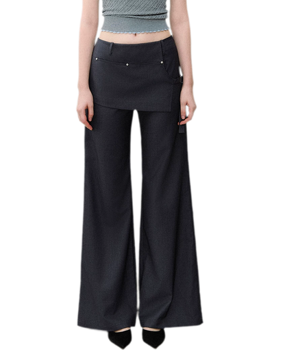 Riveted Wide-Leg Pants