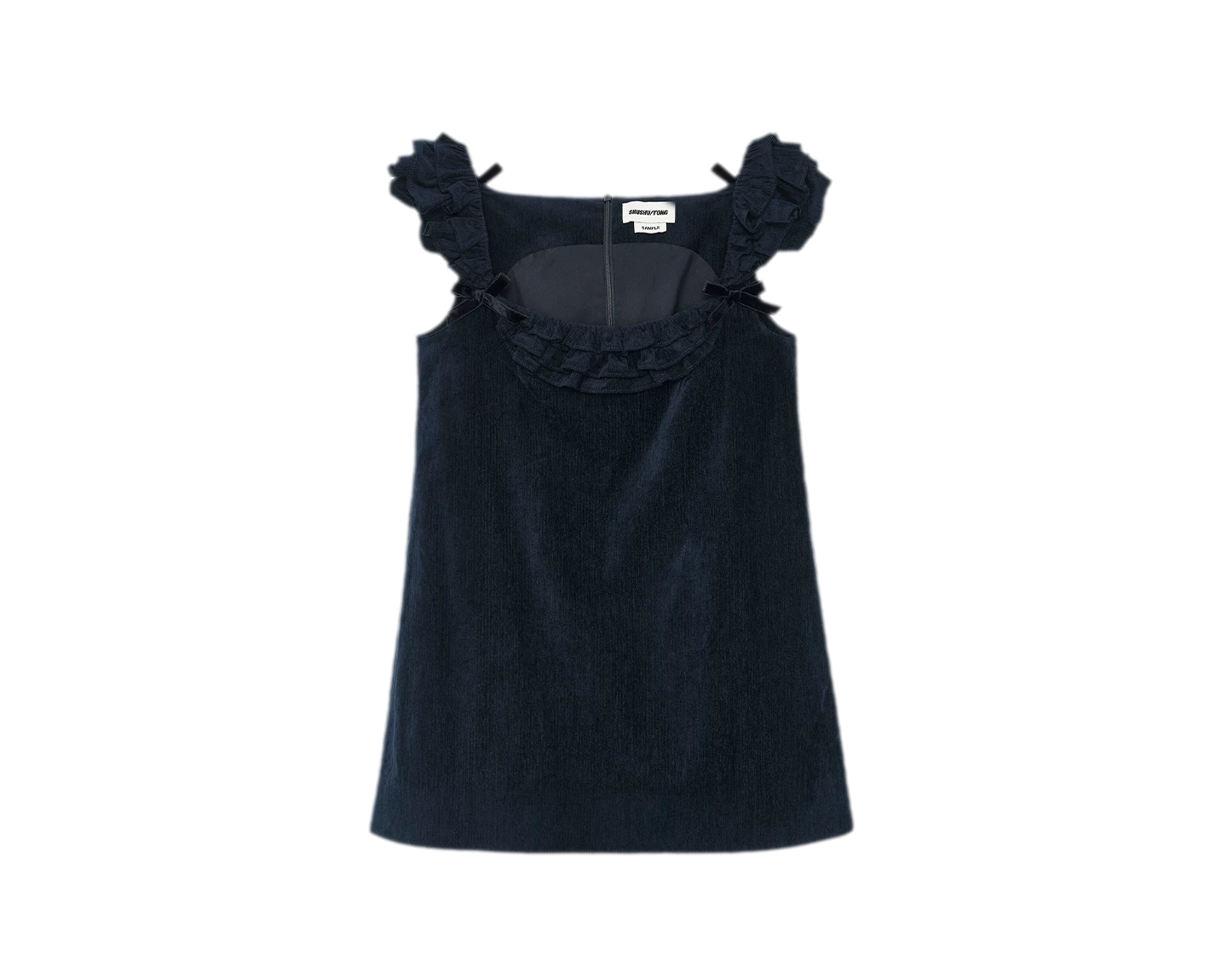 Ruffled Bow A-Line Mini Dress