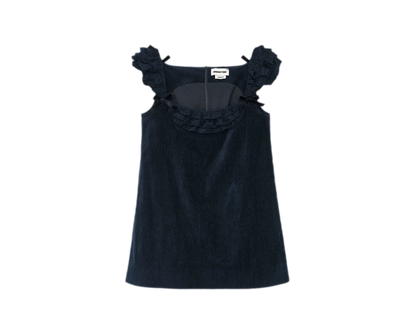 Ruffled Bow A-Line Mini Dress
