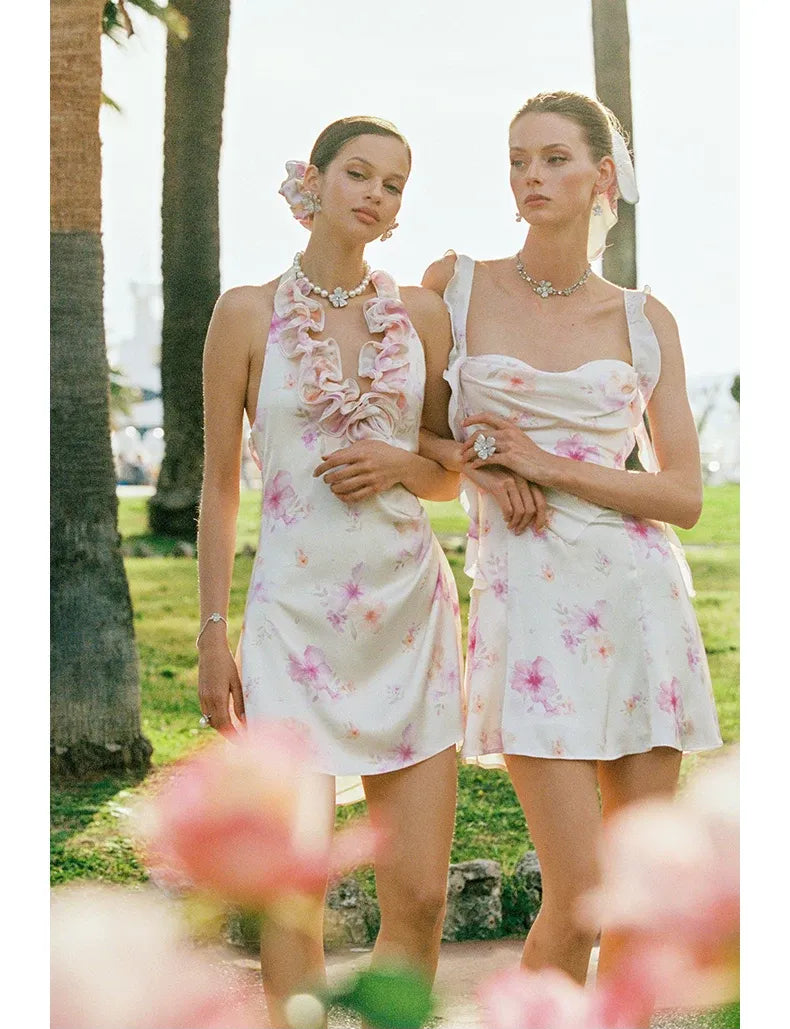 Floral Backless Dress