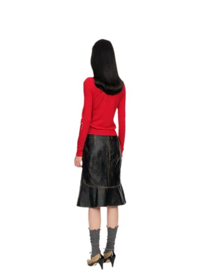 Elegant Knit Top with Pleat Details