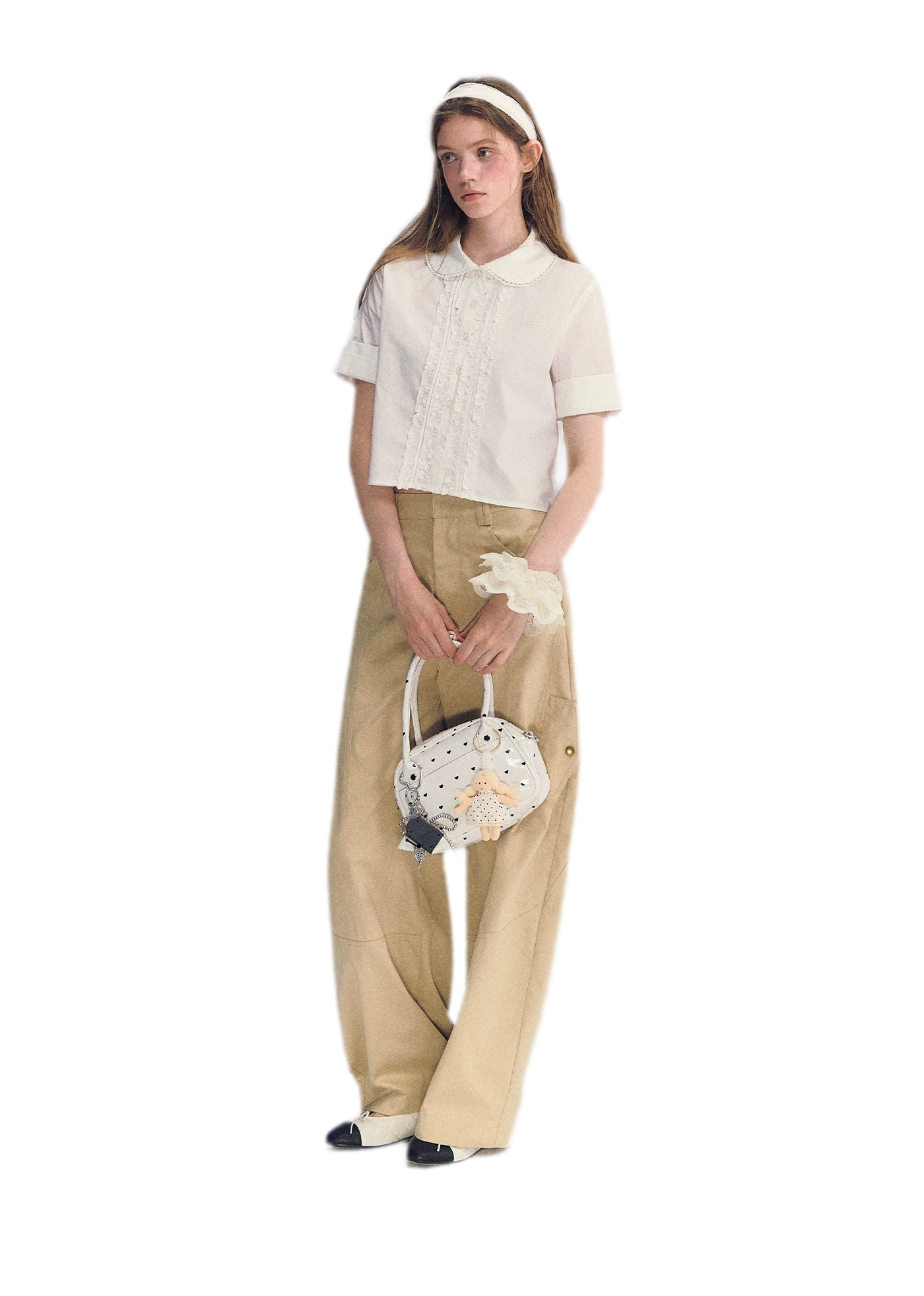 Lace Collar Cotton Shirt